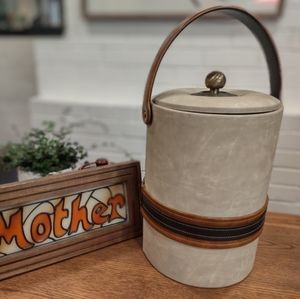 Vintage Naugahyde Ice Bucket